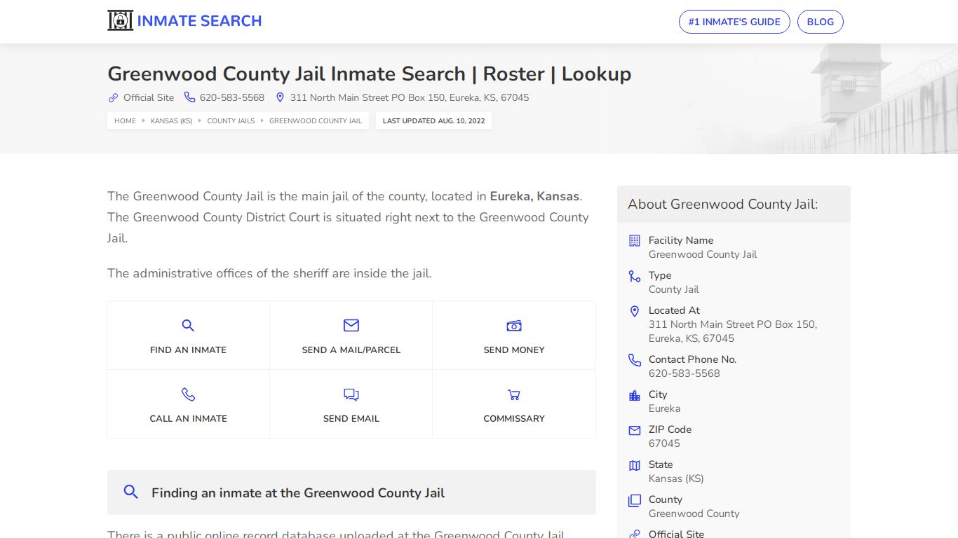 Greenwood County Jail Inmate Search | Roster | Lookup