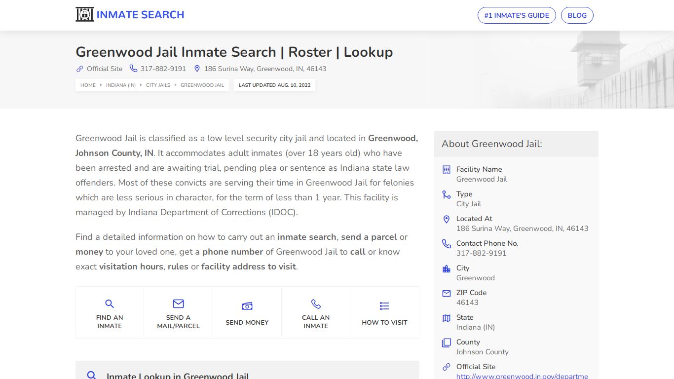 Greenwood Jail Inmate Search | Roster | Lookup